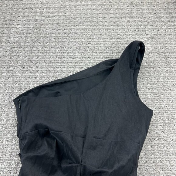 Jolie Dress Women Size 14 Black Ruffled Ruffles Cocktail Party One Shoulder - Picture 3 of 10